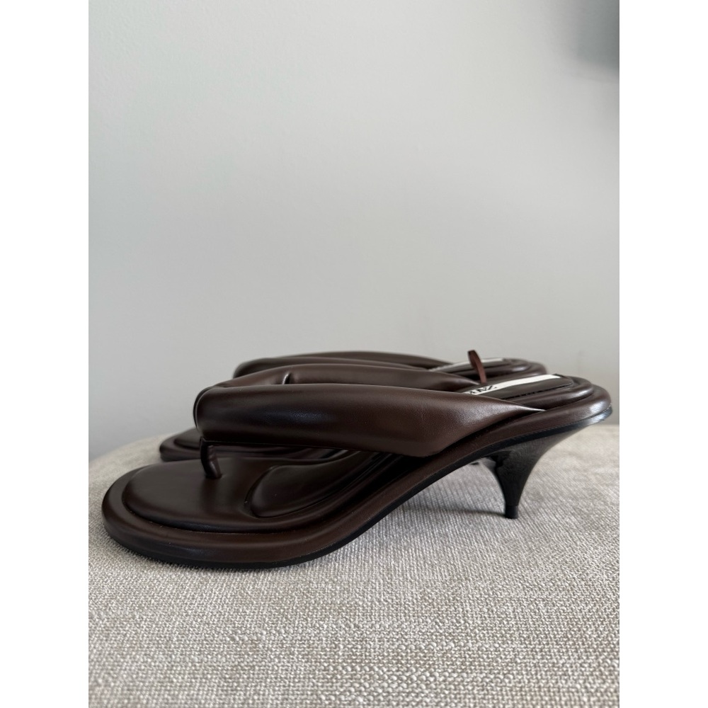 ZARA HEELED QUILTED SANDALS - Picture 7 of 15